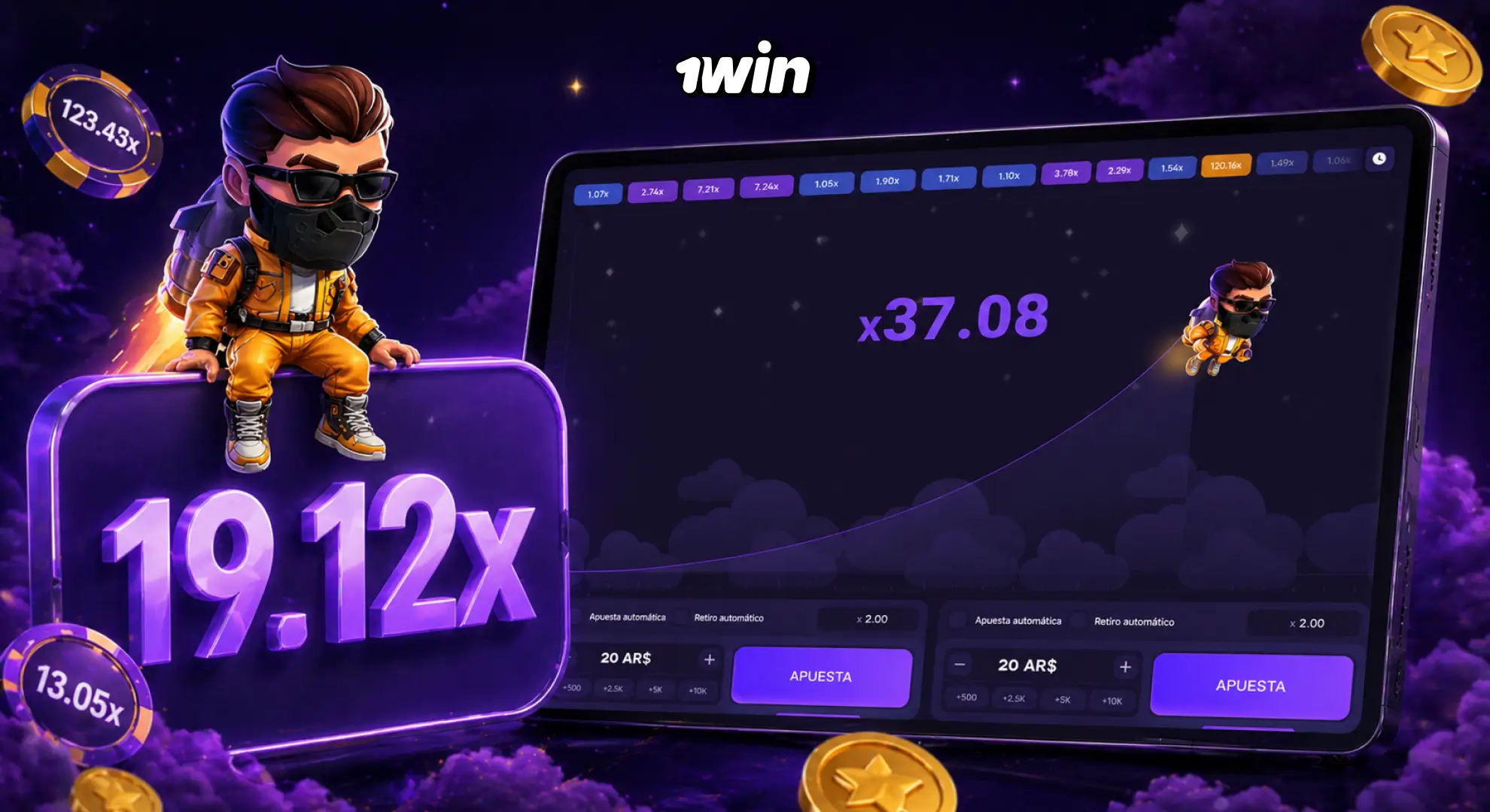 Lucky Jet en 1win Argentina